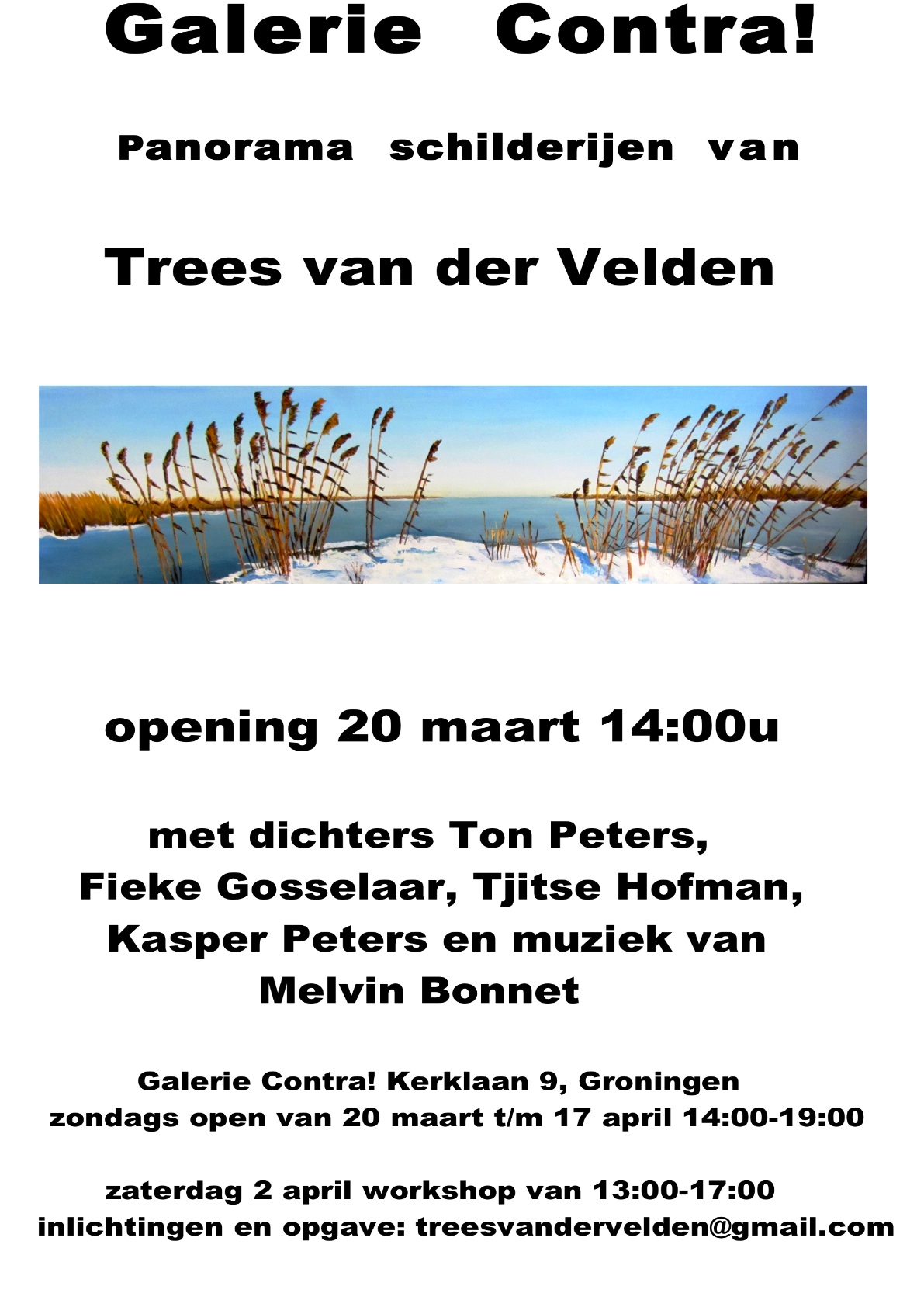 Panorama schilderijen van Trees van der Velden in Galerie Contra!