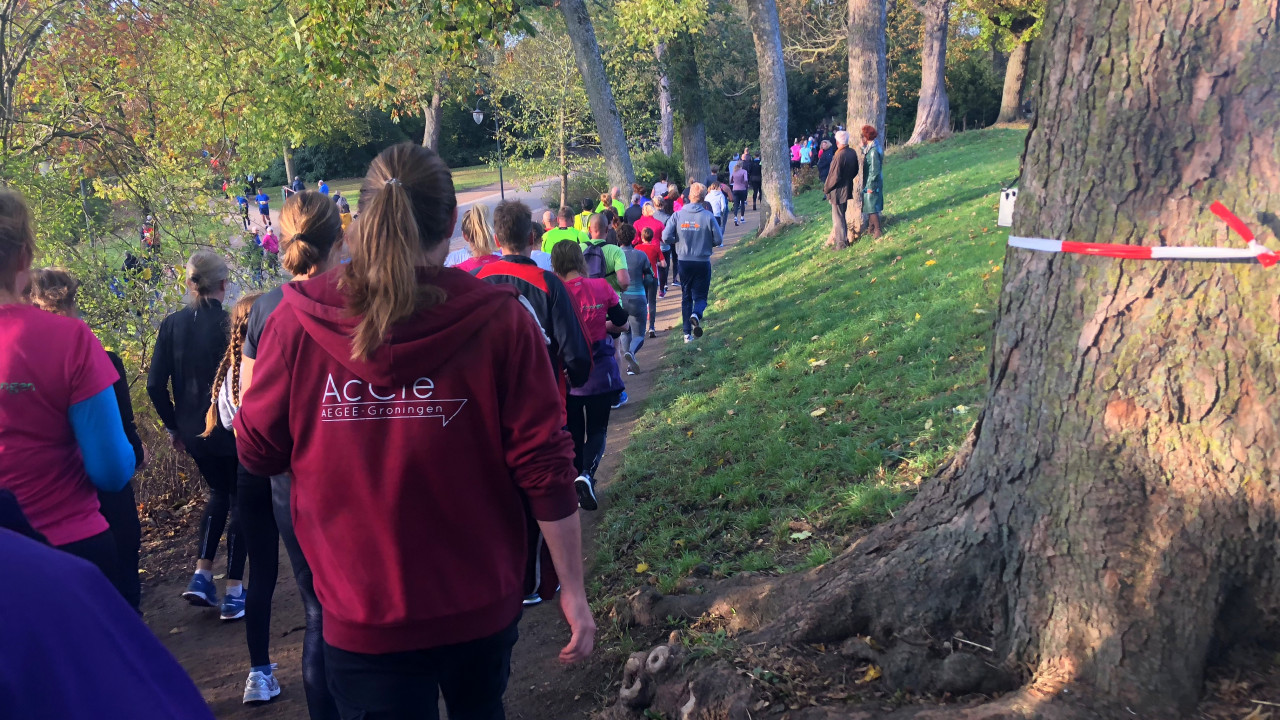 Record aantal deelnemers Plantsoenloop door zonovergoten Noorderplantsoen