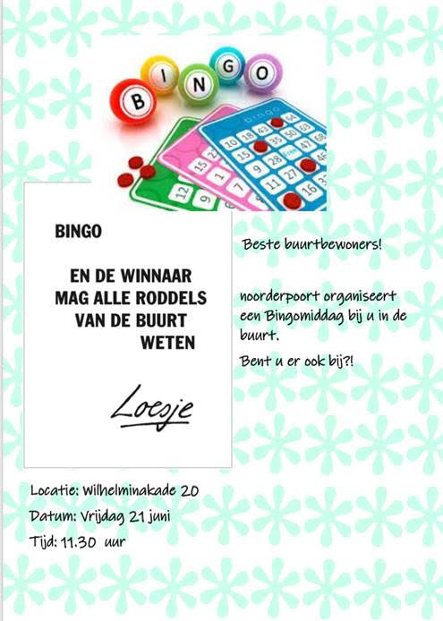 Bingo in de Oranje Huiskamer