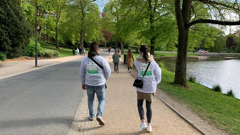 De nieuwe stewards in het Noorderplantsoen Foto Gemeente Groningen