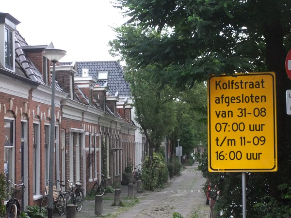 Kolfstraat afgesloten