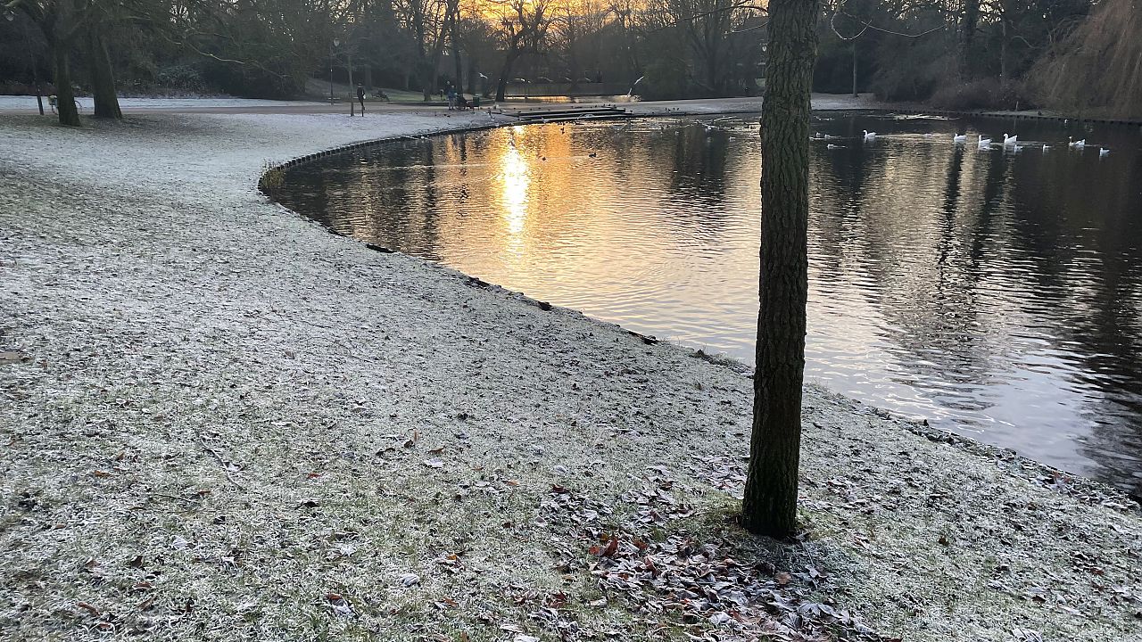 Winters Noorderplantsoen in trek om even op adem te komen