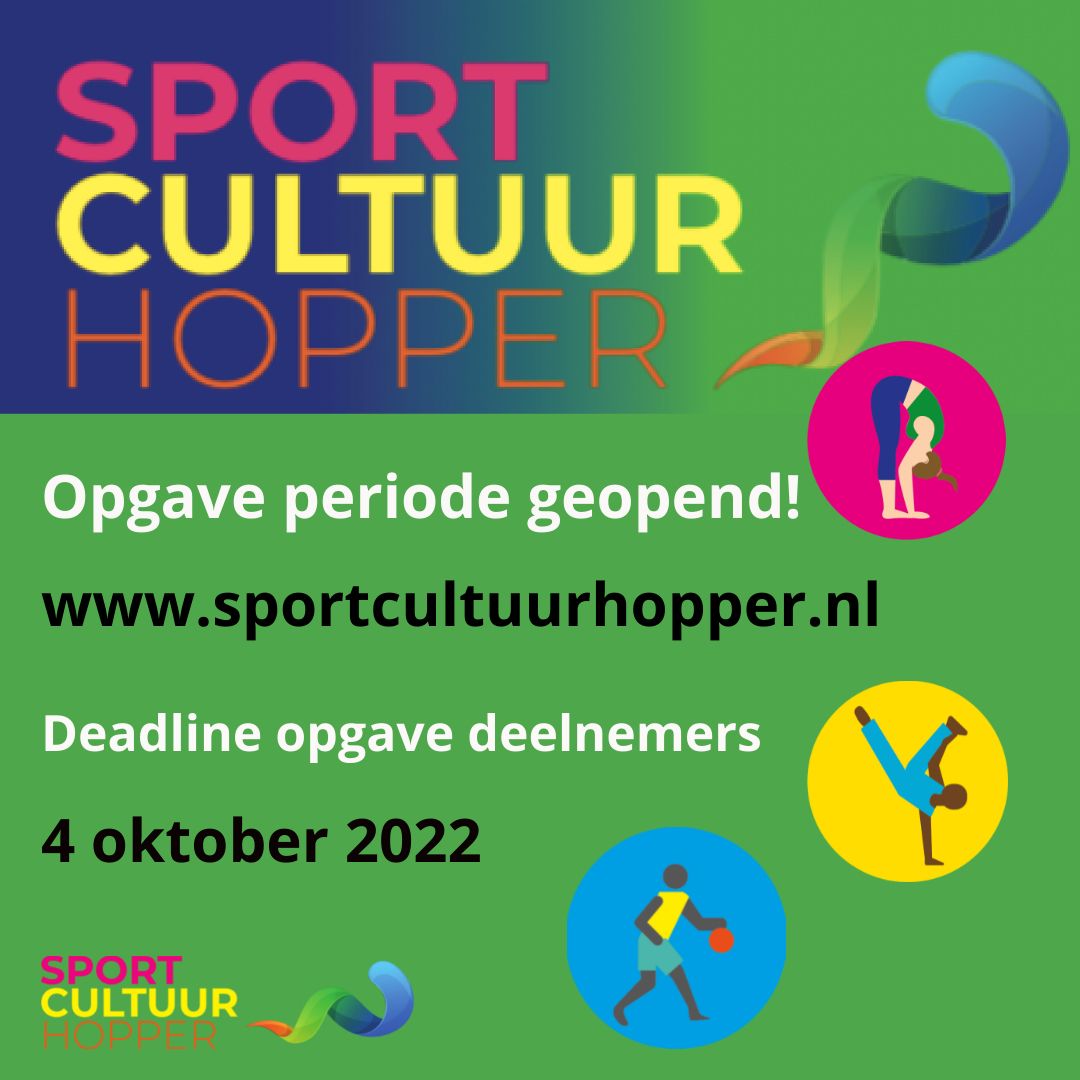 Inschrijving Sport- en Cultuurhopper herfst/winter geopend